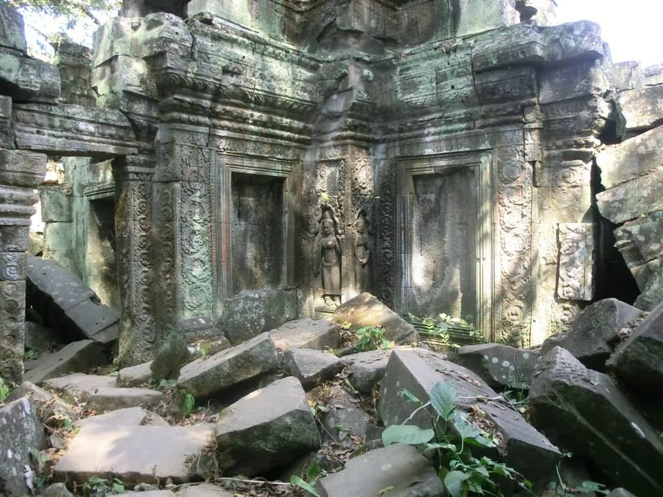 una parete del Ta Prohm, Angkor