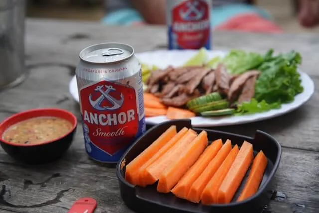 birra Anchor e snack