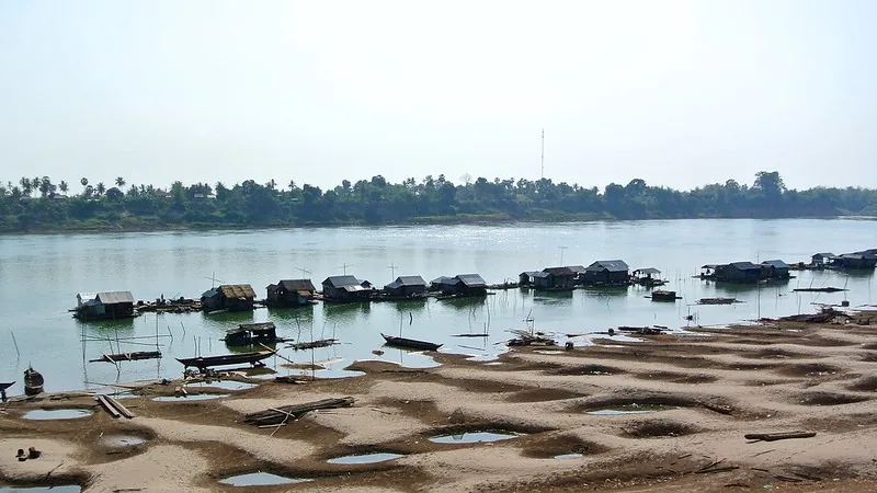 l'isola di Koh Trong davanti a Kratie l'isola di Koh Trong davanti a Kratie