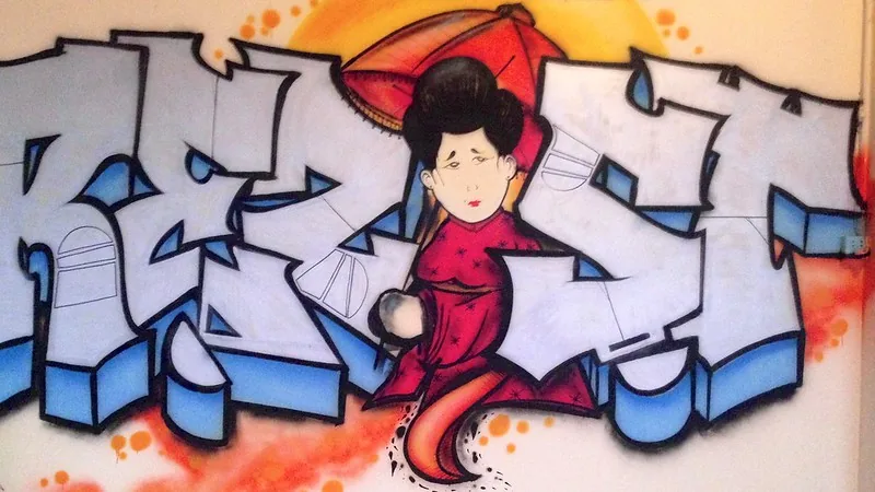 Un murales a Kratie