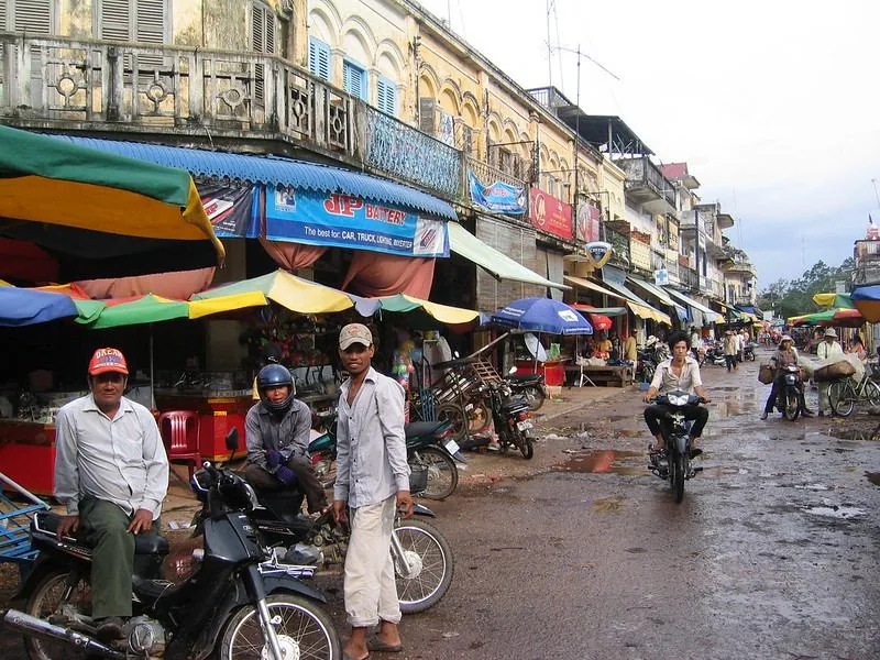 Kratie, una via del centro