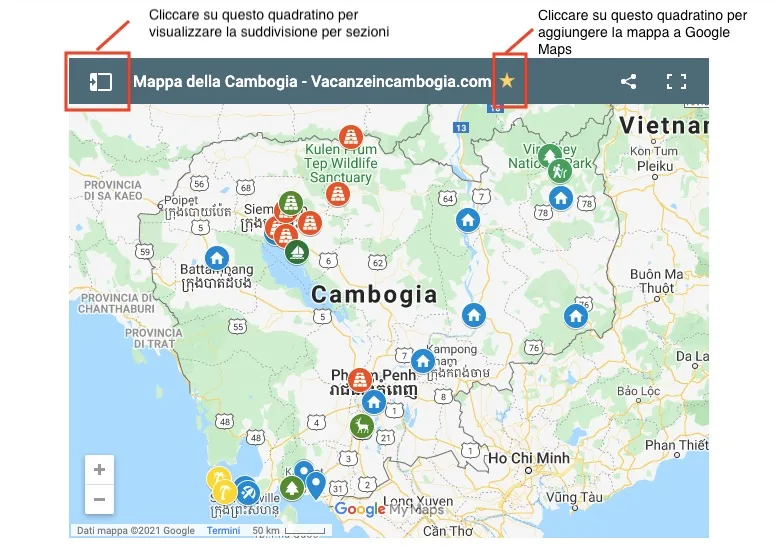 Mappa Interattiva Cambogia