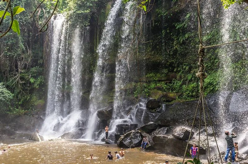 Le cascate all'interno del Kulen Park