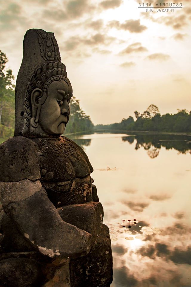 testa scolpita nella pietra, Angkor Wat