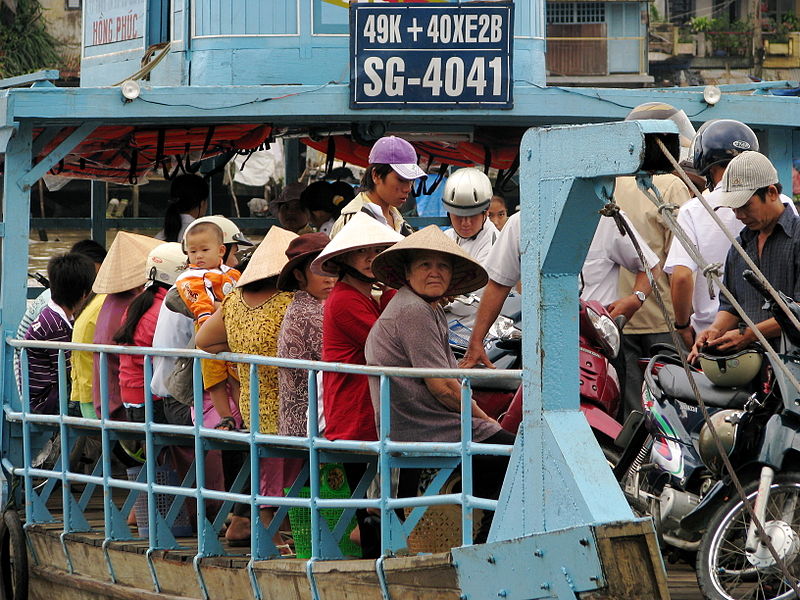 traghetto sul Mekong